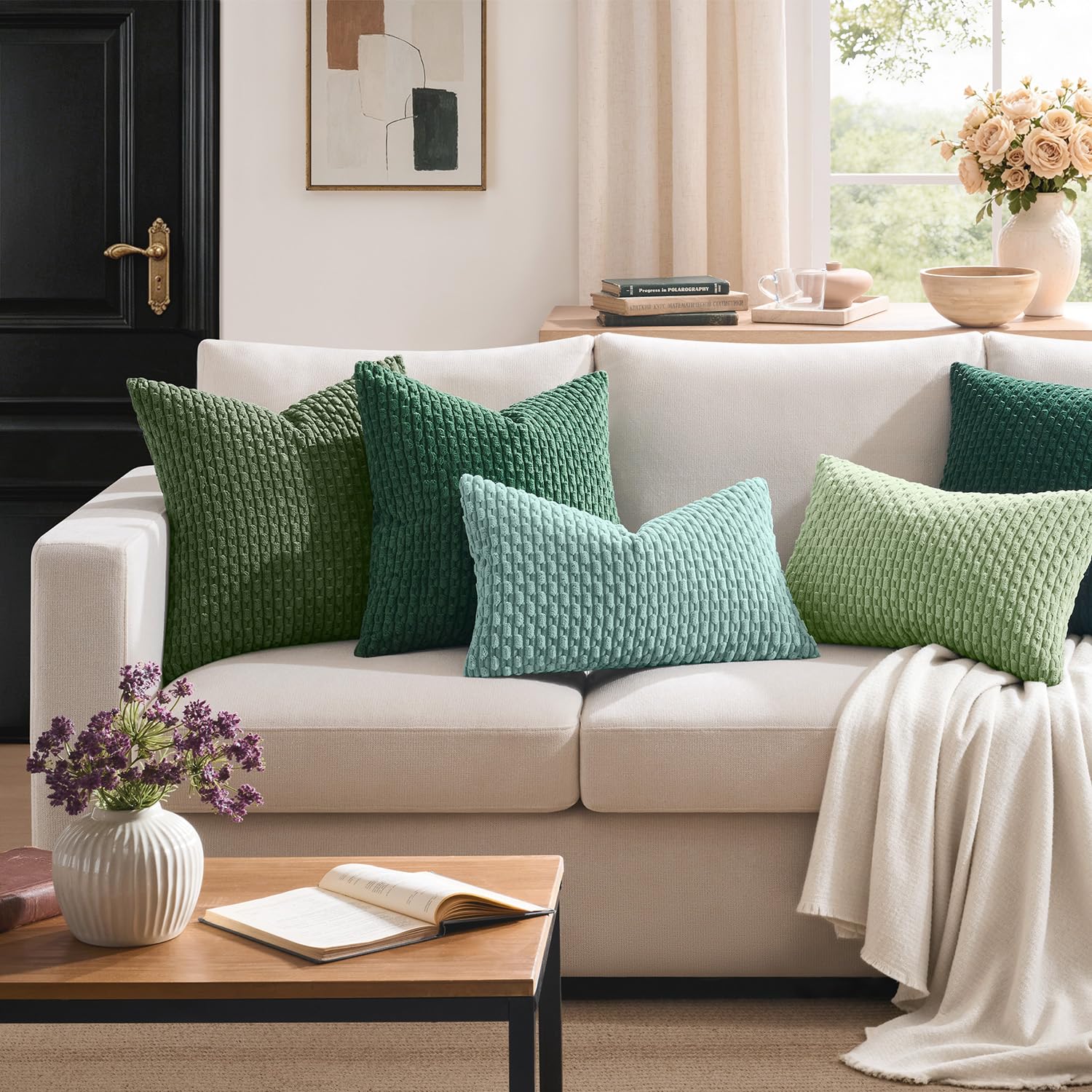 Amazon.com: Kevin Textile Soft Corduroy 18x18 Inch Pillow Covers 2